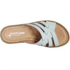 Eastland Poppy Slide Sandals - Womens Light Blue -Rogan‘s Shoes shop EA 3860 79M LBL3