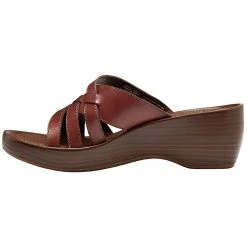 Eastland Poppy Slide Sandals - Womens Mahogany -Rogan‘s Shoes shop EA 3860 79M MAH3