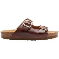 Eastland Womens Cambridge 2 Strap Sandals Walnut