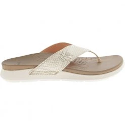 Earth Origins Dania Flip Flops Womens Sandals Cream