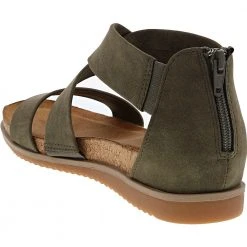 Eurosoft Landry II Wedge Womens Sandals Olive -Rogan‘s Shoes shop ES ES00028 OLI3