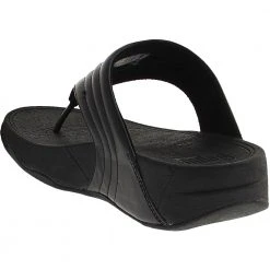 FitFlop WalkStar Leather Womens Flip Flop Sandals Black -Rogan‘s Shoes shop FF DX5 090 BLK3