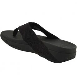 FitFlop Surfa Webbing Flip Flops - Womens Black -Rogan‘s Shoes shop FF H84 001 BLK3