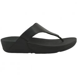 FitFlop Lulu Leather Post Flip Flop - Womens Black