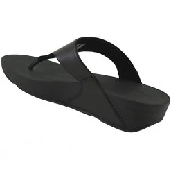 FitFlop Lulu Leather Post Flip Flop - Womens Black -Rogan‘s Shoes shop FF I88 001 BLK3