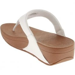 FitFlop Lulu Leather Post Flip Flop - Womens White -Rogan‘s Shoes shop FF I88 001 WHT3