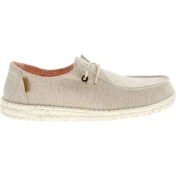 Hey Dude Wendy Chambray Slip On Casual Shoes - Womens White Nut