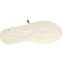 Hey Dude Wendy Chambray Slip On Casual Shoes - Womens White Nut -Rogan‘s Shoes shop HD 21410522 WHT4