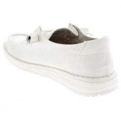 Hey Dude Wendy Chambray Slip On Casual Shoes - Womens Chambray White -Rogan‘s Shoes shop HD 21410522 WWW3