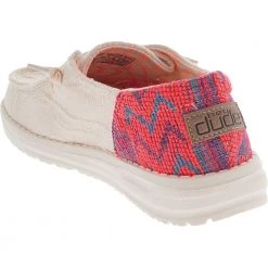 Hey Dude Wendy Funk Boho Slip On Casual Shoes - Womens Pink Beige -Rogan‘s Shoes shop HD 21930578 PNK3