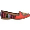 Born Giselle Womens Slip On Casual Shoes Red Cotton Multi