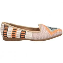Born Giselle Womens Slip On Casual Shoes Taupe Cotton Multi