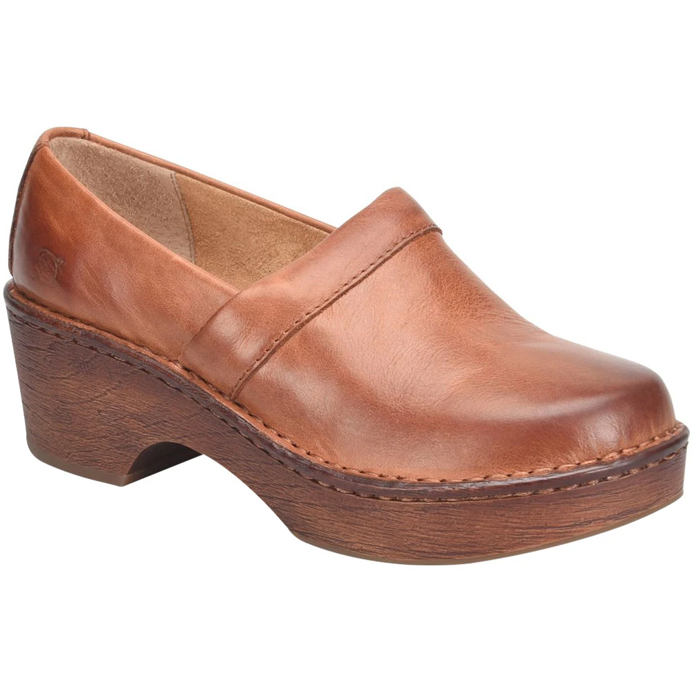 Born Freya Clog Womens Slip On Casual Shoes Brown 2 Born Freya Clog Womens Slip On Casual Shoes Brown - Image 2