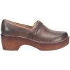 Born Freya Clog Womens Slip On Casual Shoes Chocolate