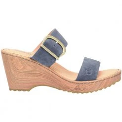 Born Emily Sandals - Womens Light Jeans Distressed Blue