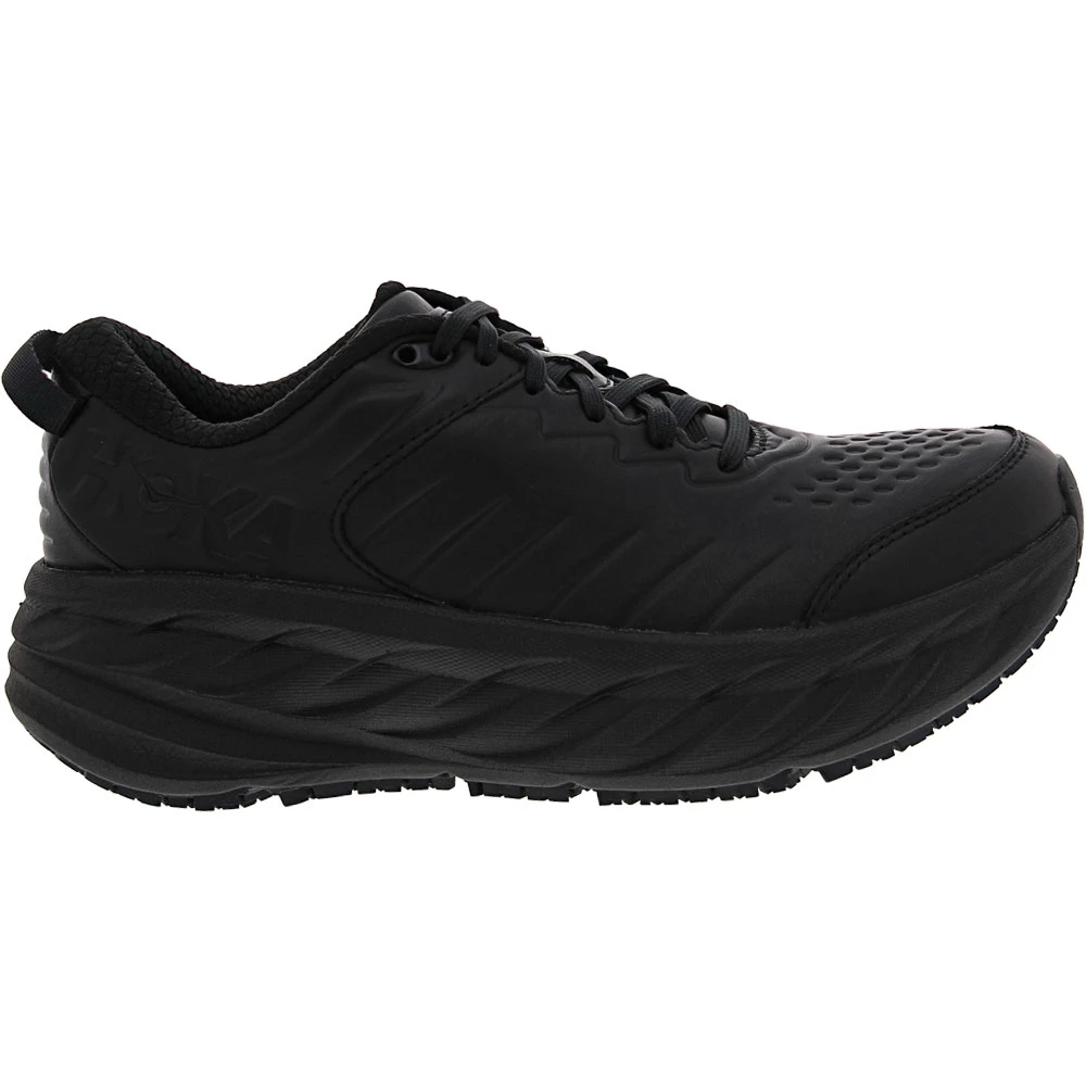 Hoka One One Bondi Slip Resistant Walking Shoes - Womens Black 1 Hoka One One Bondi Slip Resistant Walking Shoes - Womens Black
