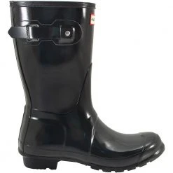 Hunter Original Short Gloss Rain Boots - Womens Black
