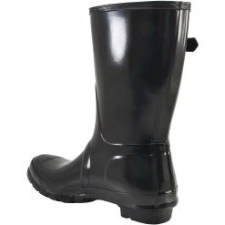 Hunter Original Short Gloss Rain Boots - Womens Black -Rogan‘s Shoes shop HN 1000SRGL BLK3