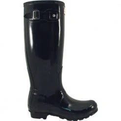 Hunter Original Tall Gloss Rain Boots - Womens Gloss Black