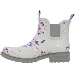 JBU Chelsea Rain Boots - Womens Light Grey Floral Print -Rogan‘s Shoes shop JB B2CHR65 LGF3