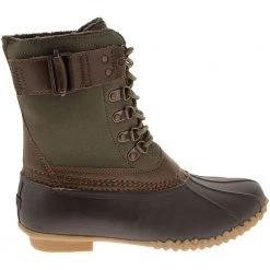 JBU Calgary Weather Ready Rubber Boots - Womens Army Green Brown