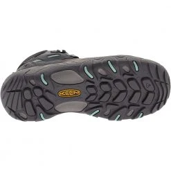 KEEN Steens Mid Wp Hiking Boots - Womens Steel Grey Ocean Wave -Rogan‘s Shoes shop KE 1022332 GRY4