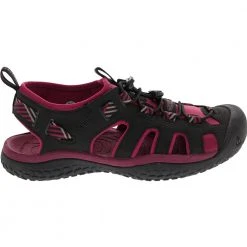 KEEN Solr Sandal Water Sandals - Womens Raspberry Wine Black