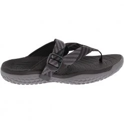 KEEN Solr Toe Post Water Sandals - Womens Black Steel Grey