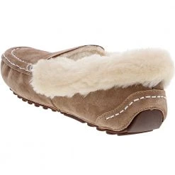 Lamo Aussie Moc Slippers - Womens Chestnut -Rogan‘s Shoes shop LA EW1535 CHE3