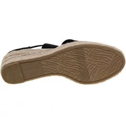 Life Stride Keaton Espadrille Wedge Womens Sandals Black -Rogan‘s Shoes shop LS KEATON BLK4