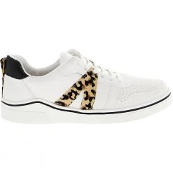 Mia Alta Sneaker Womens Lifestyle Shoes White Leopard