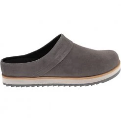 Merrell Juno Clog Suede Slip On Casual Shoes - Womens Charcoal