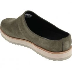 Merrell Juno Clog Suede Slip On Casual Shoes - Womens Olive -Rogan‘s Shoes shop ME 001412 OLI3
