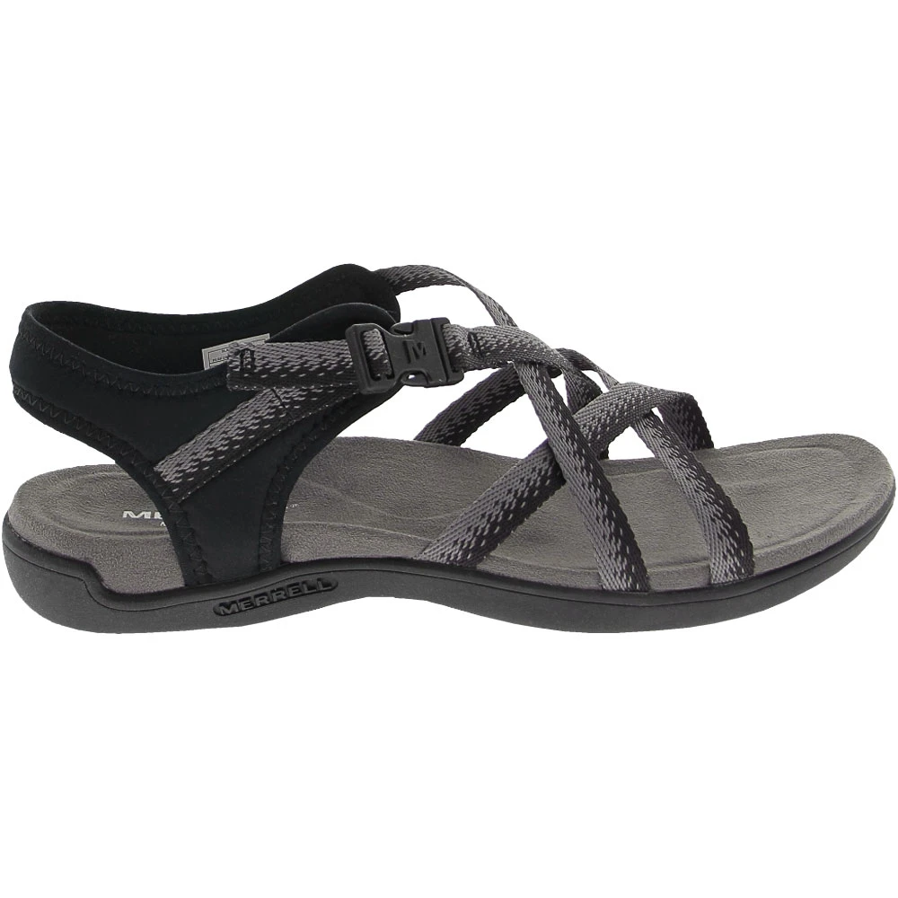 Merrell District Muri Lattice Sandals - Womens Black Grey 1 Merrell District Muri Lattice Sandals - Womens Black Grey