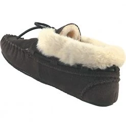 Minnetonka Moccasins Minnetonka Chrissy Slippers - Womens Grey -Rogan‘s Shoes shop MN 40031 GRY3