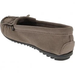 Minnetonka Moccasins Minnetonka Kilty Slippers - Womens Grey -Rogan‘s Shoes shop MN 403 GRY3