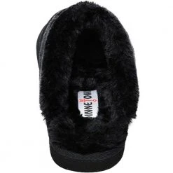 Minnetonka Moccasins Minnetonka Chesney Slippers - Womens Black -Rogan‘s Shoes shop MN 40888 BLK3