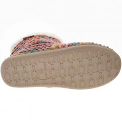 Minnetonka Moccasins Minnetonka Betty Bootie Slippers - Womens Orange Multi -Rogan‘s Shoes shop MN 44048 ORA4