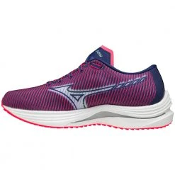 Mizuno Wave Rebellion Running Shoes - Womens Diva Pink Indigo White -Rogan‘s Shoes shop MZ 411334 PNK3
