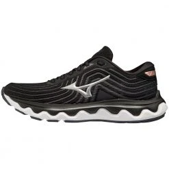 Mizuno Wave Horizon 6 Running Shoes - Womens Black Silver -Rogan‘s Shoes shop MZ 411353 BLK3 1
