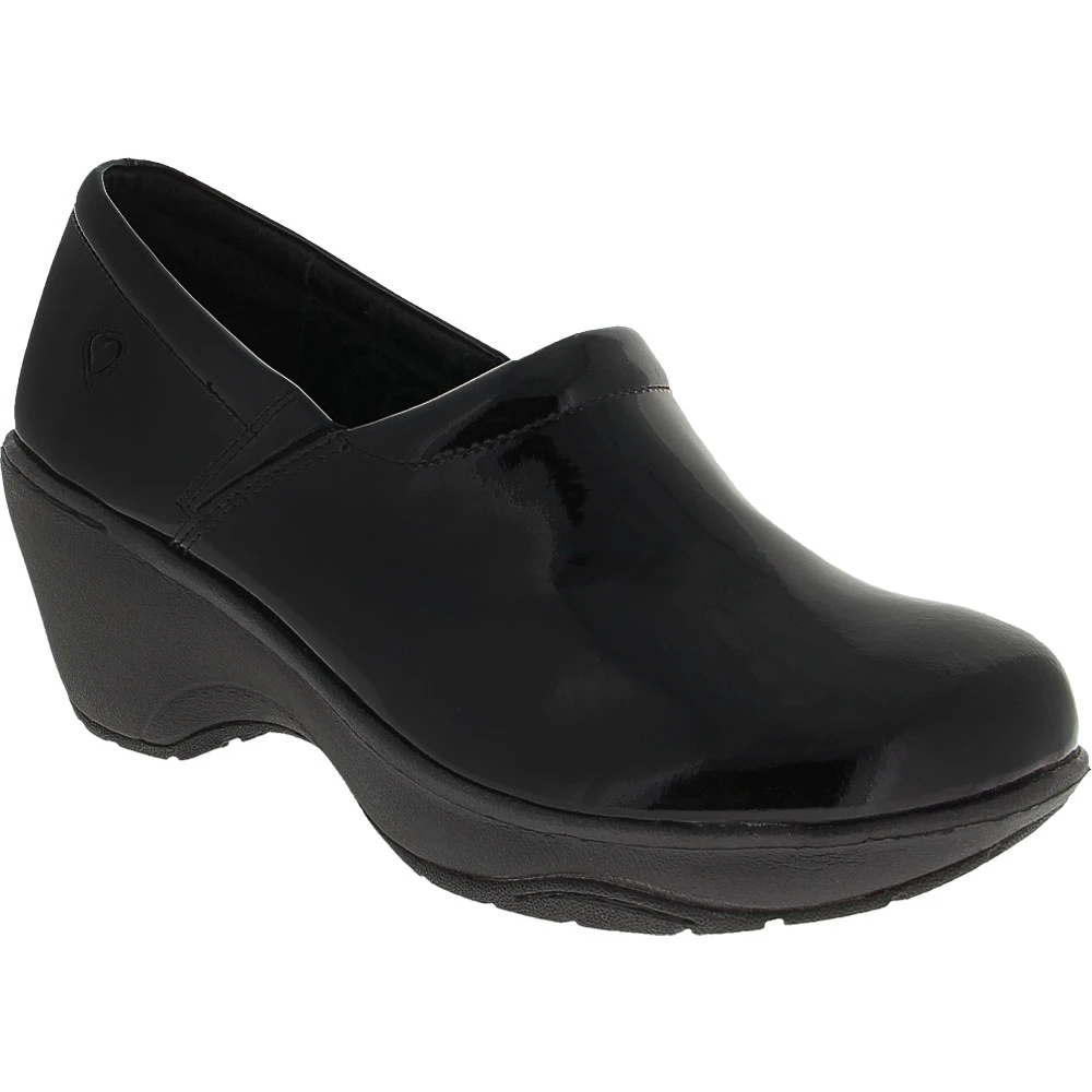 Nurse Mates Bryar Clog Patent Duty Shoes - Womens Black Crinkle Patent 2 Nurse Mates Bryar Clog Patent Duty Shoes - Womens Black Crinkle Patent - Image 2