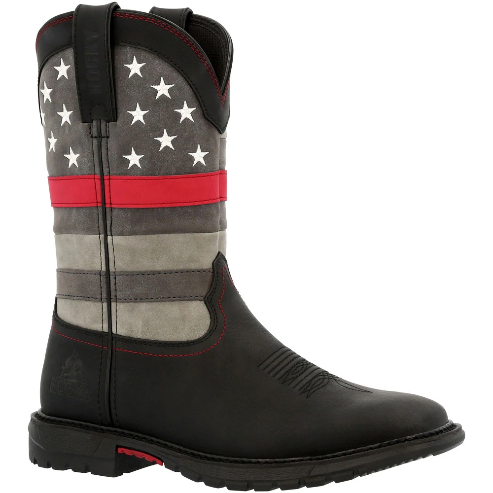 Rocky Boots Rocky Red Line RKD0089 Womens Western Boots Black 2 Rocky Boots Rocky Red Line RKD0089 Womens Western Boots Black - Image 2