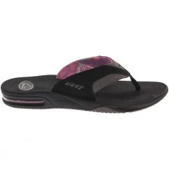 Reef Fanning 1626 Thong Sandals - Womens Black Grey