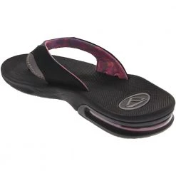 Reef Fanning 1626 Thong Sandals - Womens Black Grey -Rogan‘s Shoes shop RF 1626 BLG3