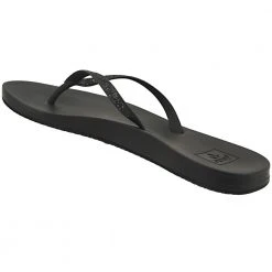 Reef Cushion Bounce Stargaz Flip Flops - Womens Black -Rogan‘s Shoes shop RF A3FDN BLK3