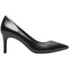 Rockport Total Motion 75mm Pointed Toe Black Womens Dress Shoes Black Leather