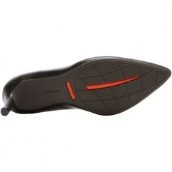 Rockport Total Motion 75mm Pointed Toe Black Womens Dress Shoes Black Leather -Rogan‘s Shoes shop RP A11799 BLL4