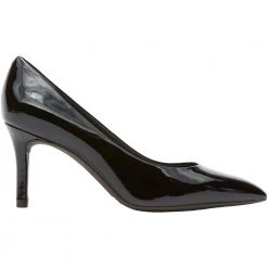Rockport Total Motion 75mm Pointed Toe Black Womens Dress Shoes Black Patent