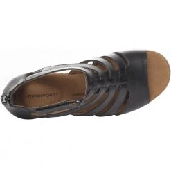 Rockport Briah Gladiator Sandals - Womens Black Leather -Rogan‘s Shoes shop RP BX1784 BLK3