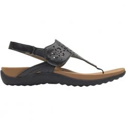 Rockport Ridge Circle Sling Flip Flops - Womens Black